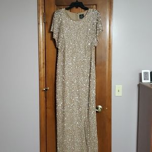 Champagne Adrianna Papell bridesmaid/mother of the bride dress